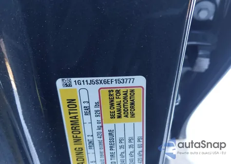 2014 Chevrolet Malibu 2Lz z USA, uszkodzony, nr VIN 1G11J5SX6EF153777